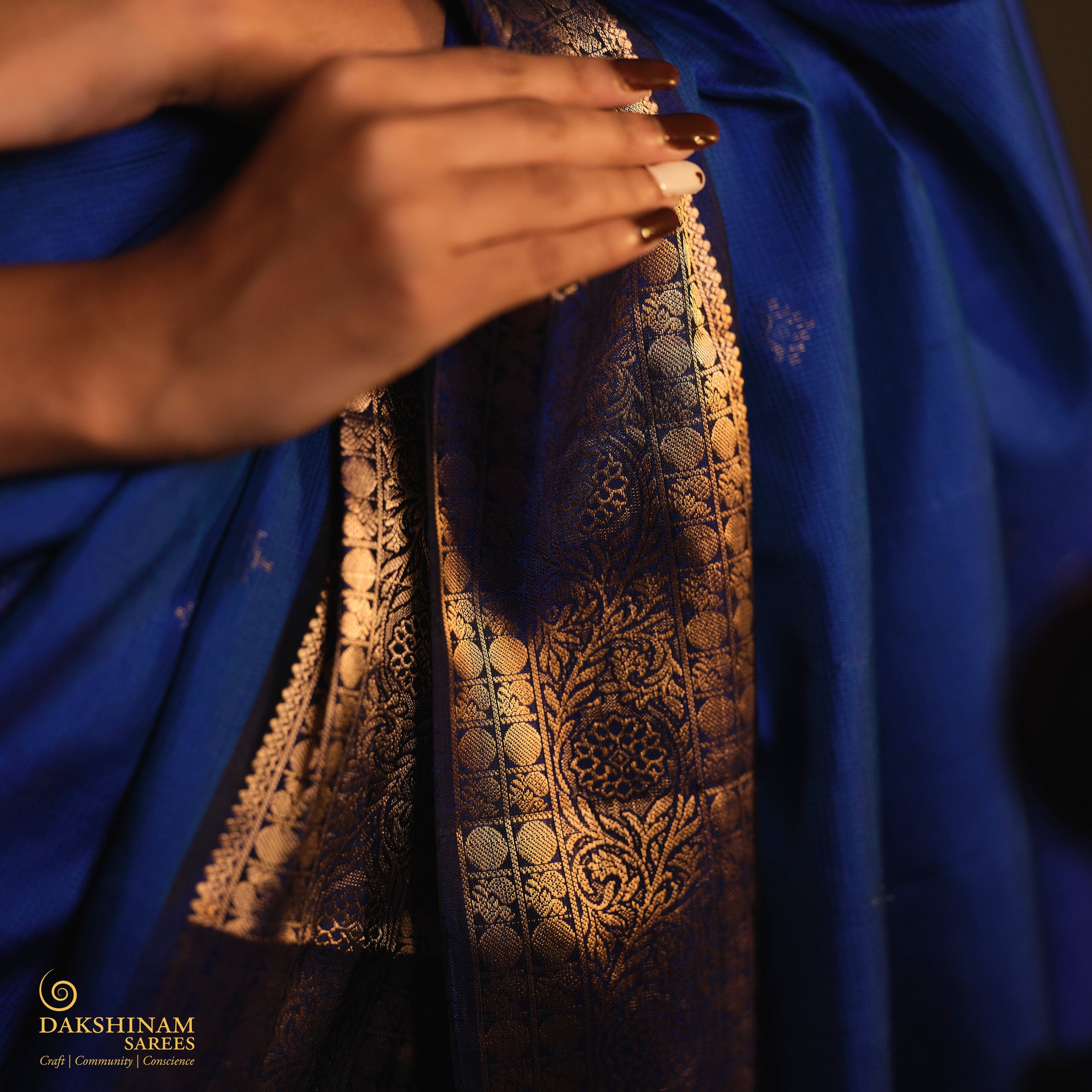 Contrast border silk sarees
