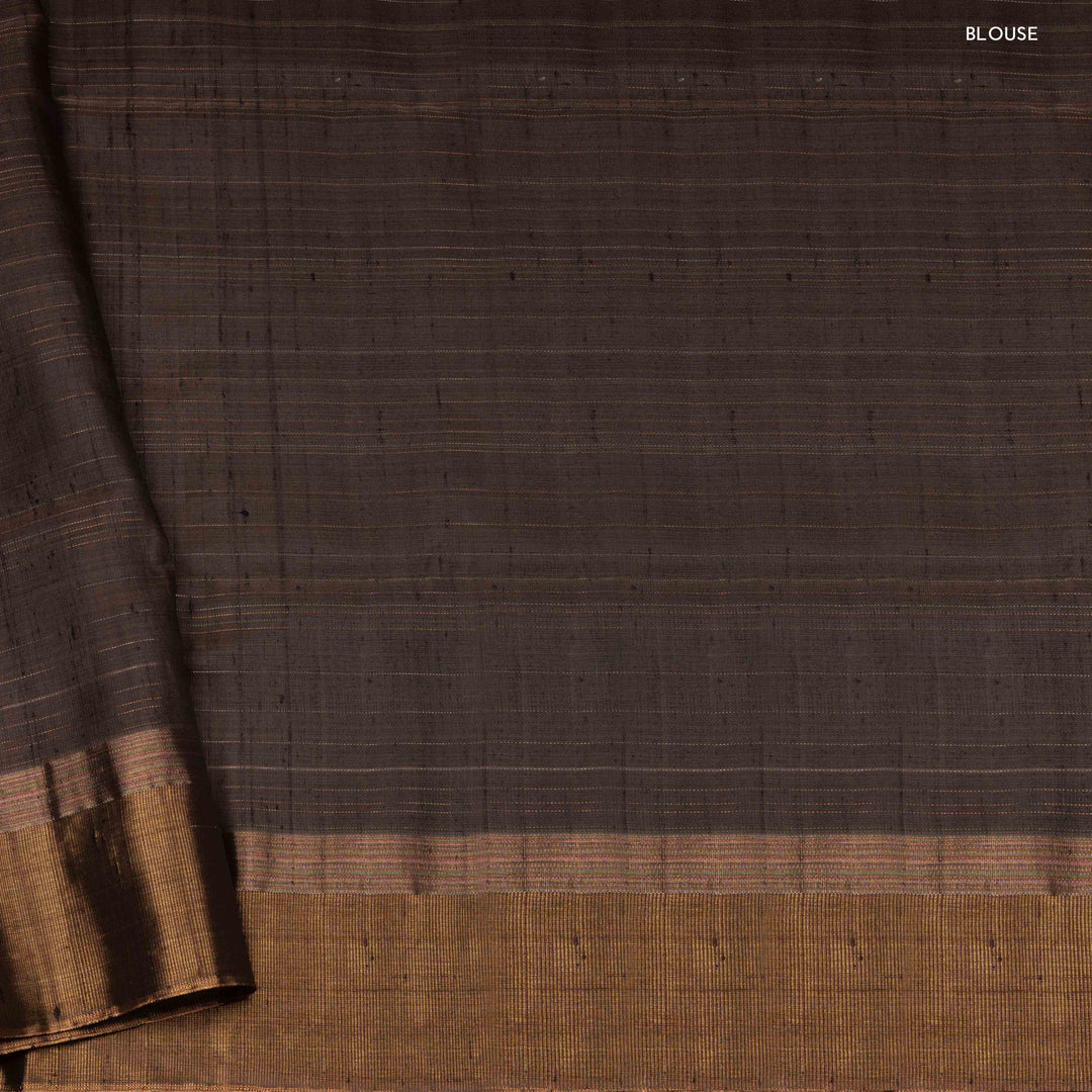 Handwoven grey dupion soft silk Saree-3131T014937DSC