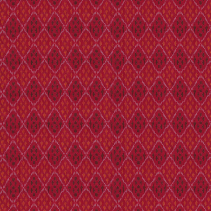 Handwoven Red Silk cotton Ikat Fabric - 16T001268DSC