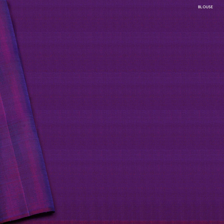 Blouse of Handwoven purple kanjivaram silk Saree