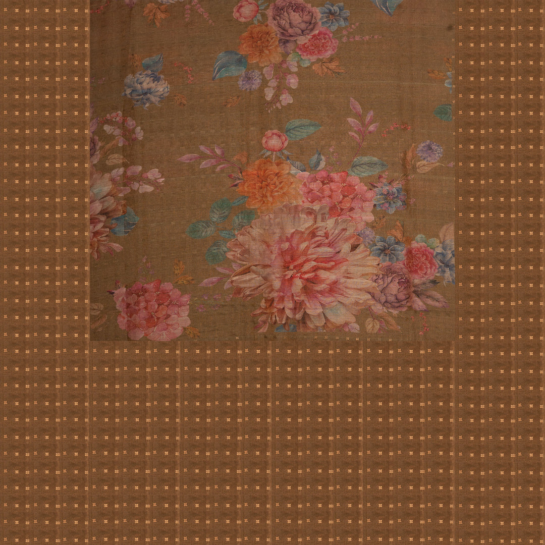 Handwoven moss green matka tissue silk Saree- 3112N027001DSC