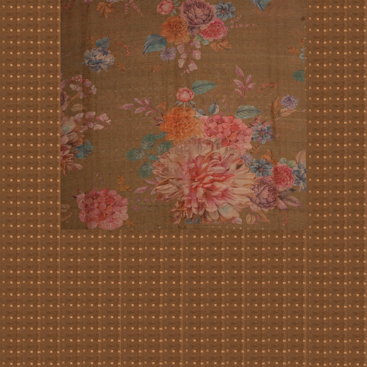 Handwoven moss green matka tissue silk Saree- 3112N027001DSC