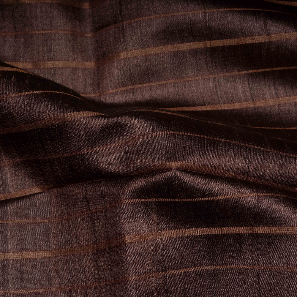 Close-up of brown fabric with subtle pattern