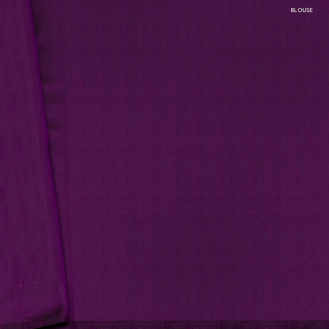 Blouse of Handwoven purple Banarasi silk Saree
