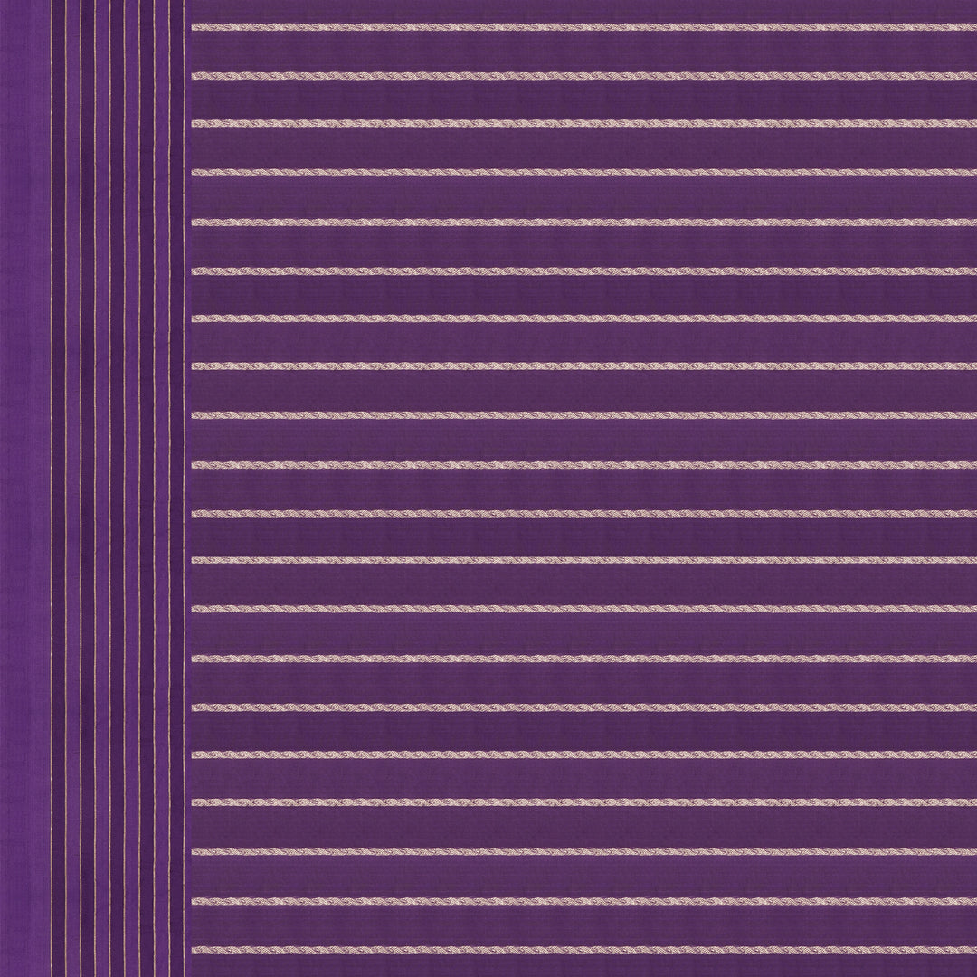 Handwoven Purple and Blue Banarasi Organza Silk Saree - 2395N028787DSC