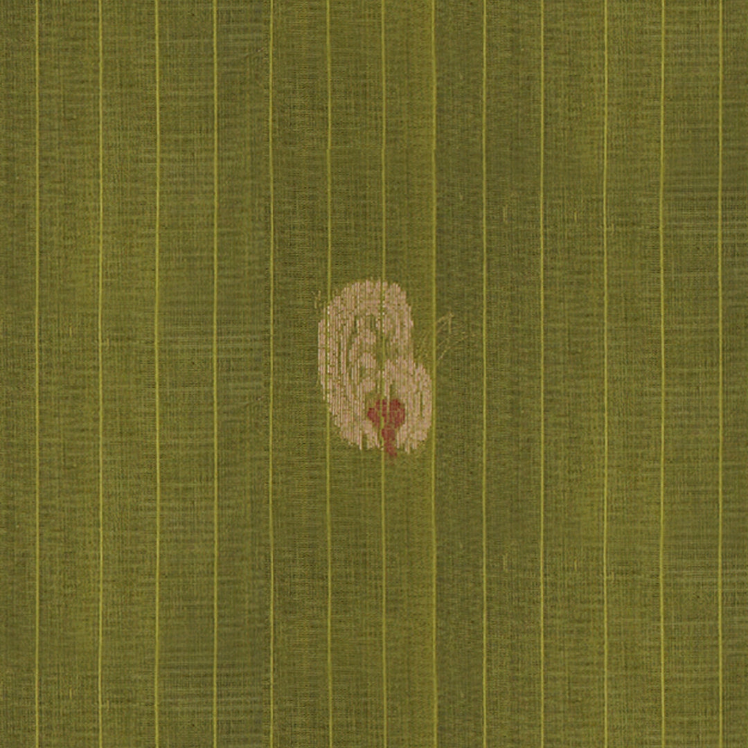 Handwoven Green Silk Cotton Saree - 2425T011300DSC