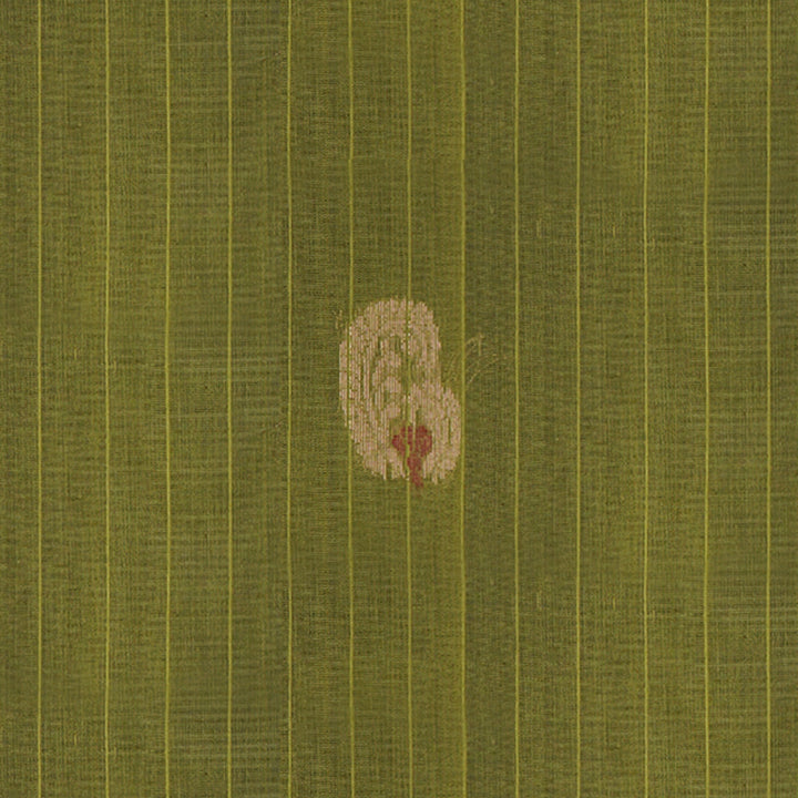 Handwoven Green Silk Cotton Saree - 2425T011300DSC