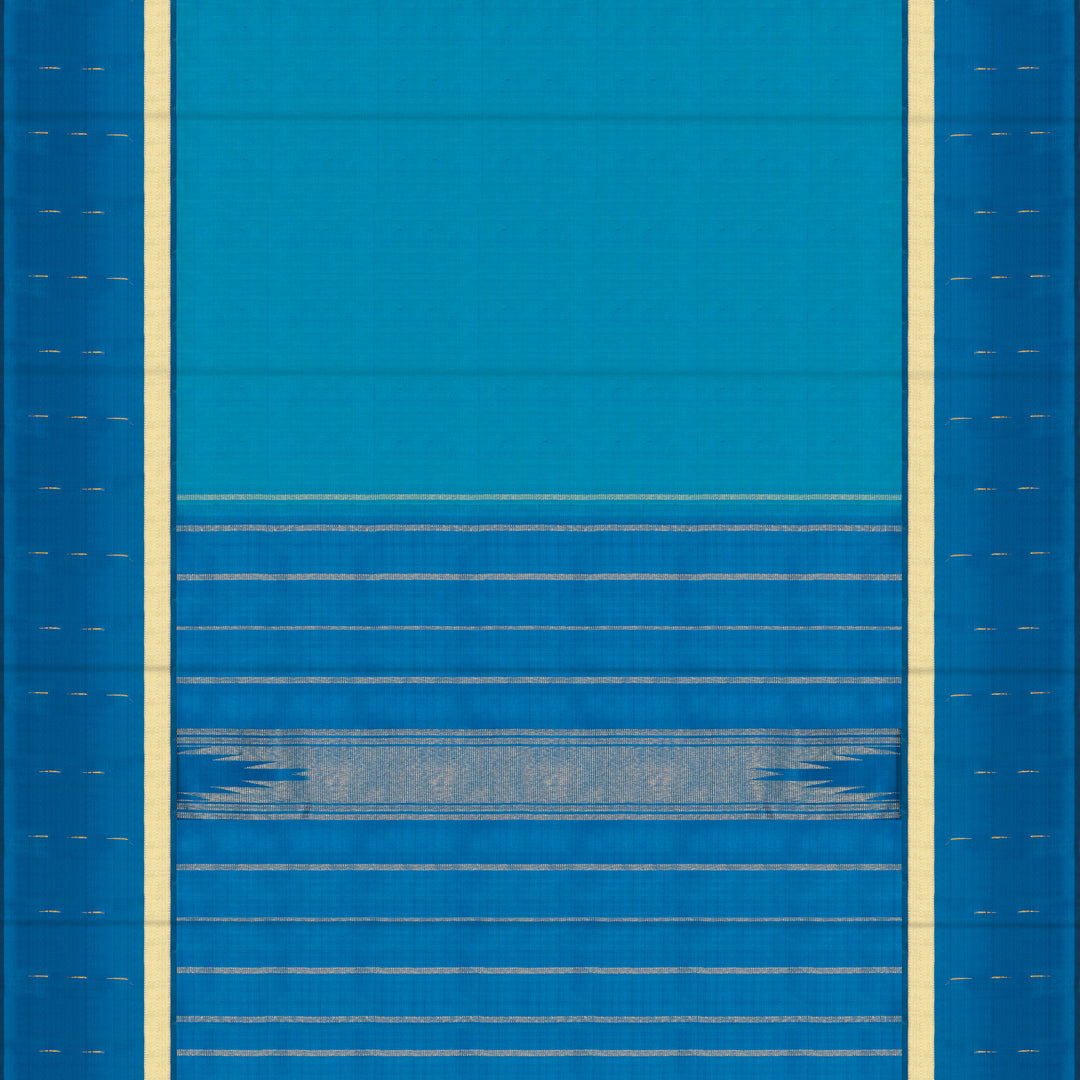 Handwoven Blue Kanjivaram Silk Saree - 2446T012291DSC