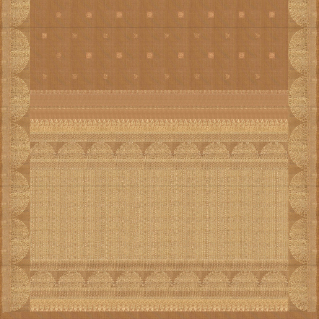 Handwoven Gold Kanjivaram Silk Saree - 2452T012328DSC