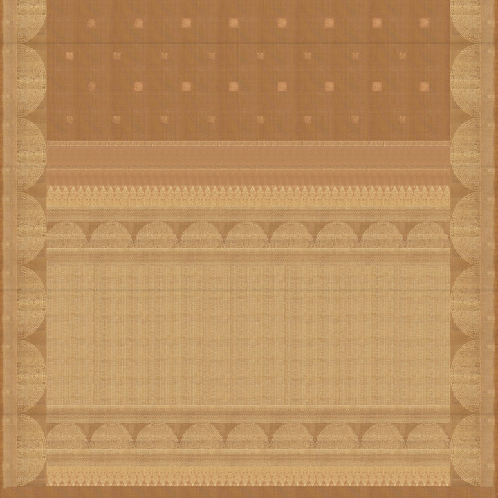 Handwoven Gold Kanjivaram Silk Saree - 2452T012328DSC