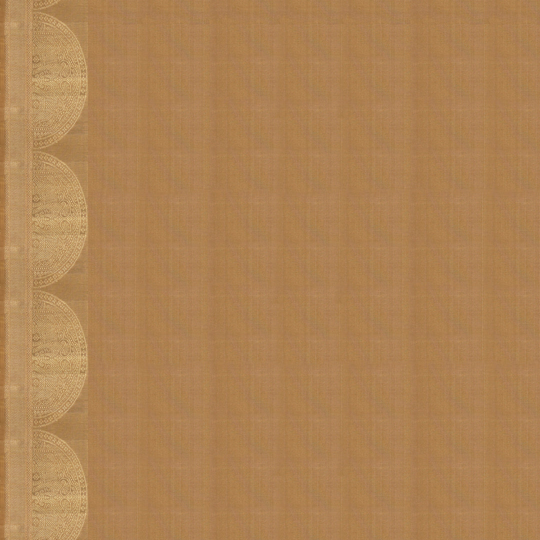 Handwoven Gold Kanjivaram Silk Saree - 2452T012328DSC