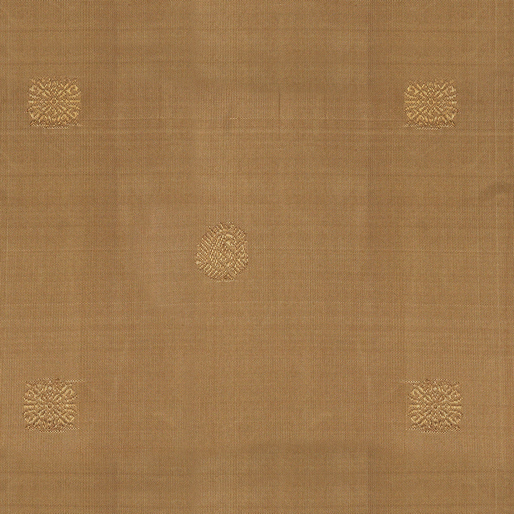Handwoven Gold Kanjivaram Silk Saree - 2452T012328DSC