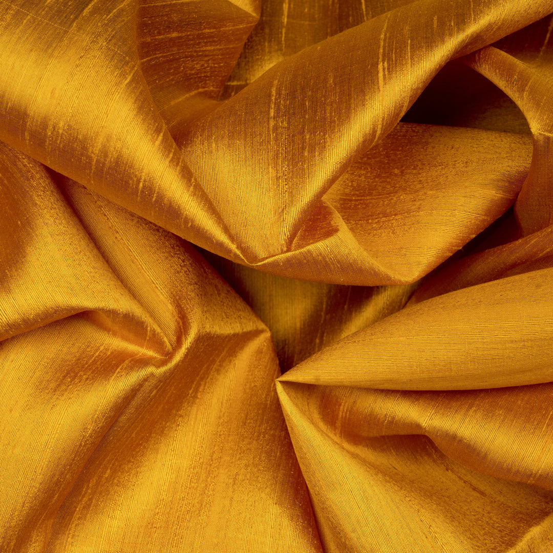 Closeup of Handwoven Dupion Soft Silk Saree