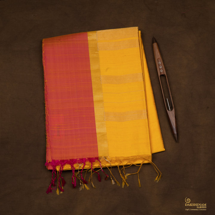 Handwoven Dupion Soft Silk Saree - 2496T012526DSC
