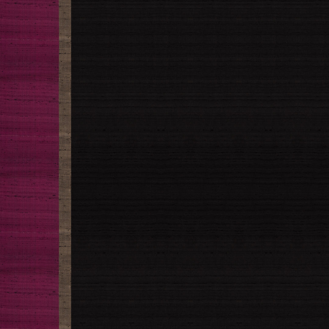 Handwoven Black with Magenta Dupion Soft Silk Saree - 2498T012525DSC