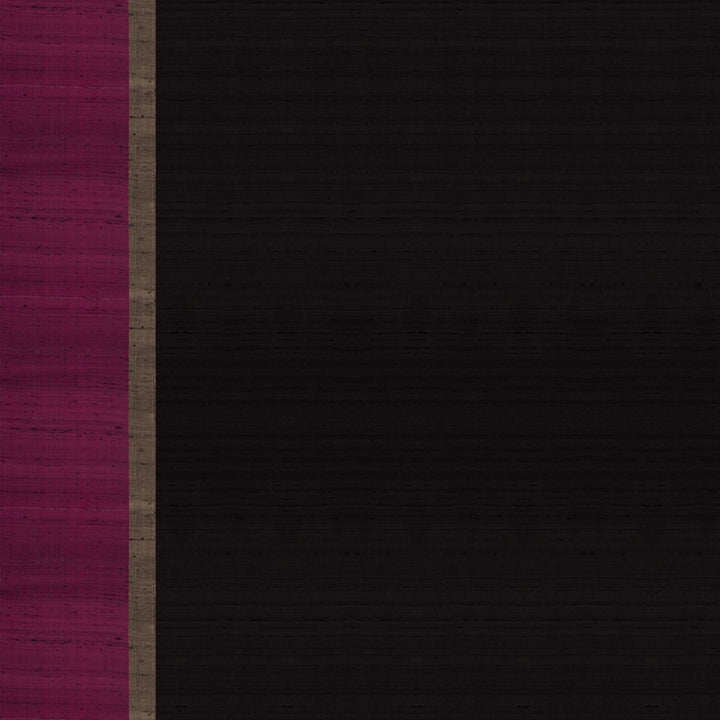 Handwoven Black with Magenta Dupion Soft Silk Saree - 2498T012525DSC