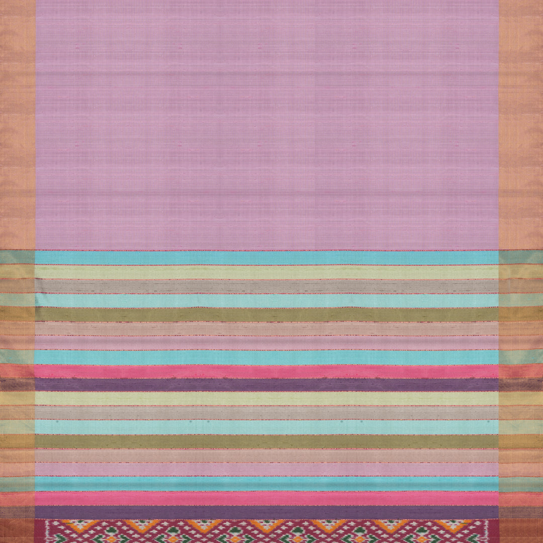 Handwoven Lavender with Multicolour Dupion Soft Silk Saree - 2493T011790DSC
