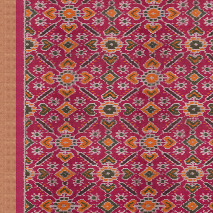 Handwoven Lavender with Multicolour Dupion Soft Silk Saree - 2493T011790DSC