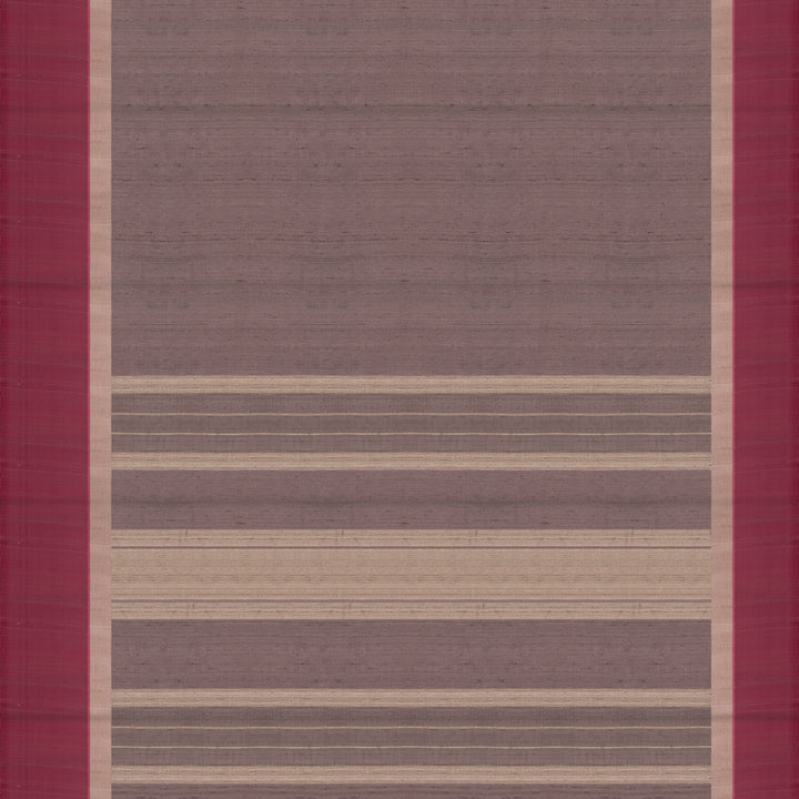 Handwoven Mauve with Pink Dupion Soft Silk Saree - 2494T011798DSC