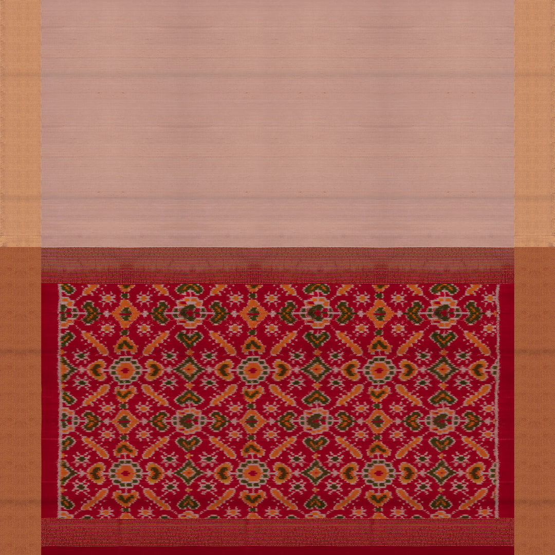 Handwoven Pink with Multicolours Dupion Soft Silk Saree - 2507T012520DSC