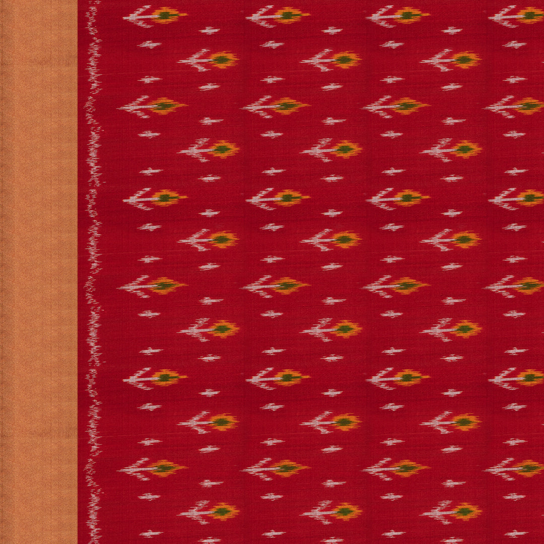 Handwoven Pink with Multicolours Dupion Soft Silk Saree - 2507T012520DSC