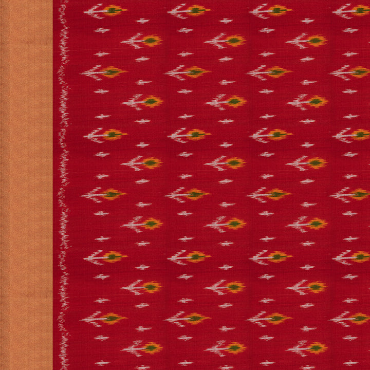 Handwoven Pink with Multicolours Dupion Soft Silk Saree - 2507T012520DSC
