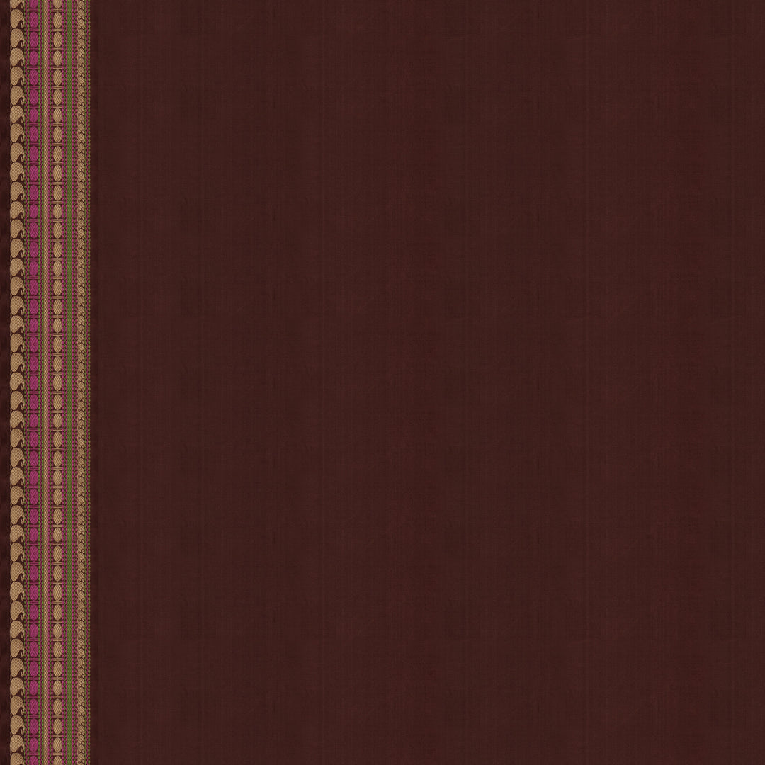 Handwoven Pink with Brown Kanjivaram silk Saree - 2654T011385DSC
