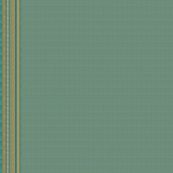 Handwoven Yellow with Aqua Blue Kanjivaram silk Saree - 2655T012323DSC