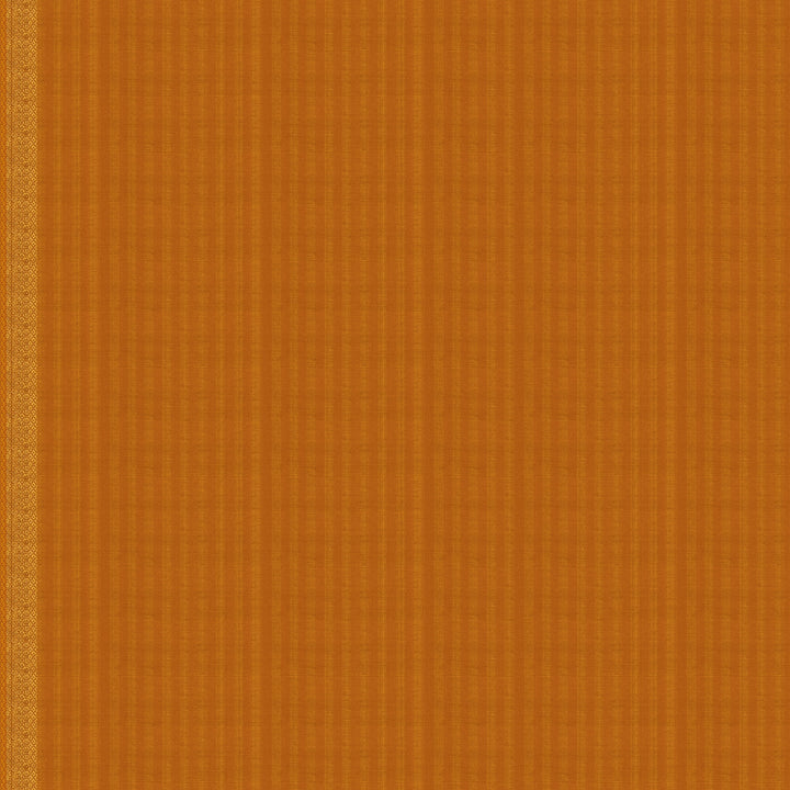 Handwoven White with Orange Kanjivaram silk Saree - 2657T012569DSC