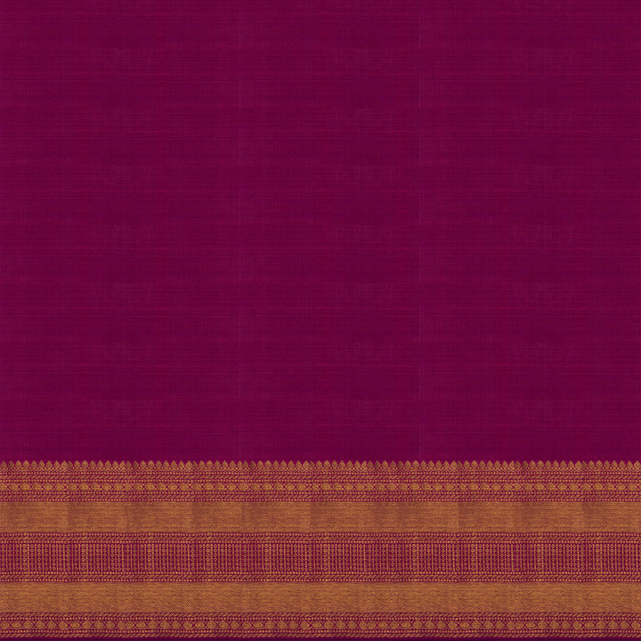 Handwoven Blue with Magenta Kanjivaram Silk Saree - 2605T012497DSC