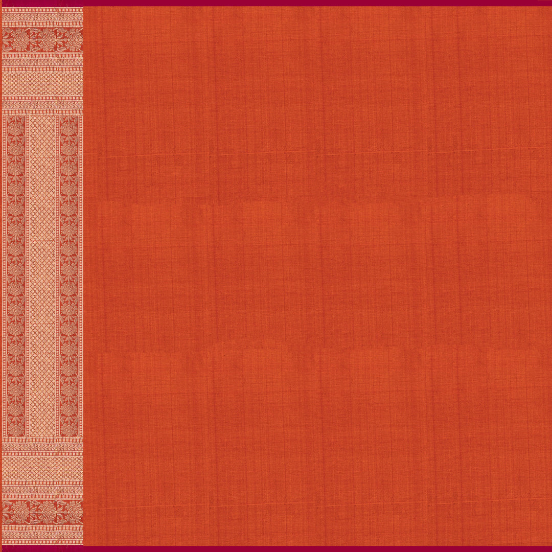 Handwoven Orange Banarasi Silk Saree - 2594T011973DSC