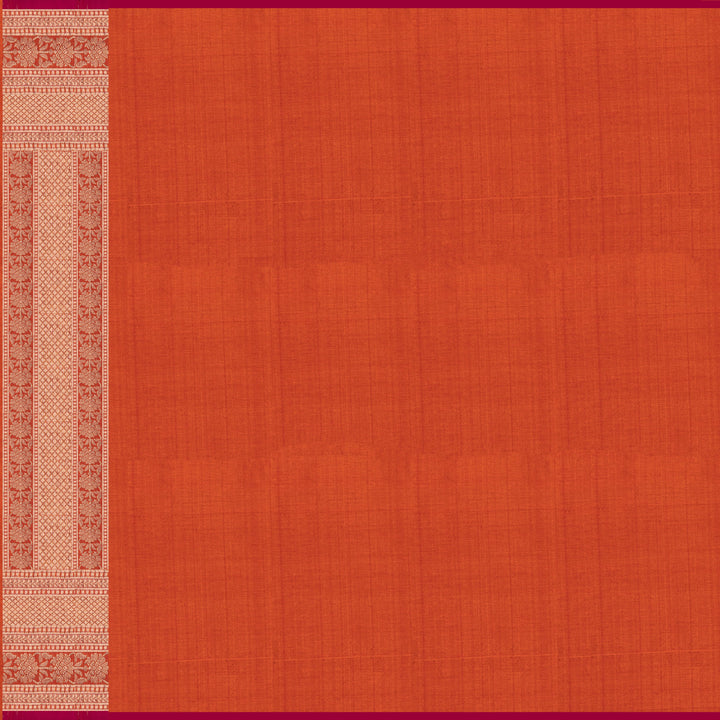 Handwoven Orange Banarasi Silk Saree - 2594T011973DSC