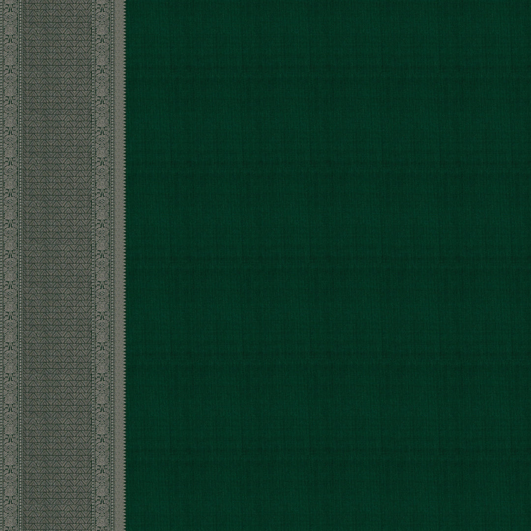 Handwoven Green Banarasi Silk Saree - 2596T011975DSC