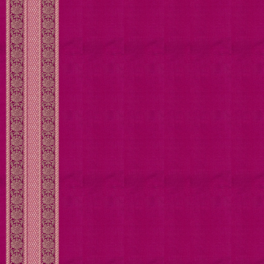 Handwoven Magenta Banarasi Silk Saree - 2595T011972DSC