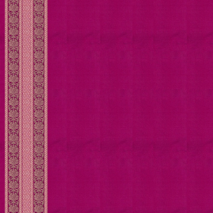 Handwoven Magenta Banarasi Silk Saree - 2595T011972DSC