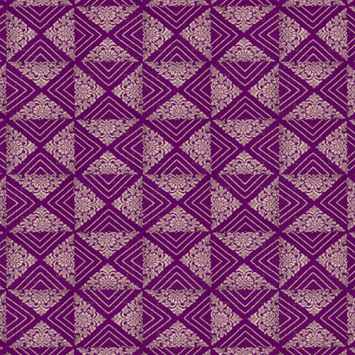 Handwoven Purple Banarasi Silk Saree - 2593T011974DSC