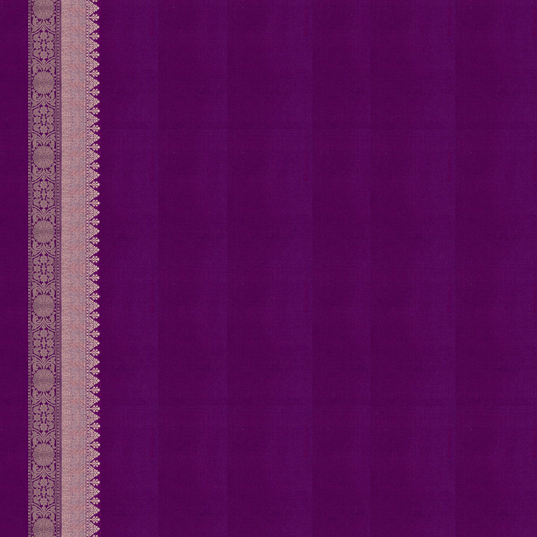Handwoven Purple Banarasi Silk Saree - 2593T011974DSC
