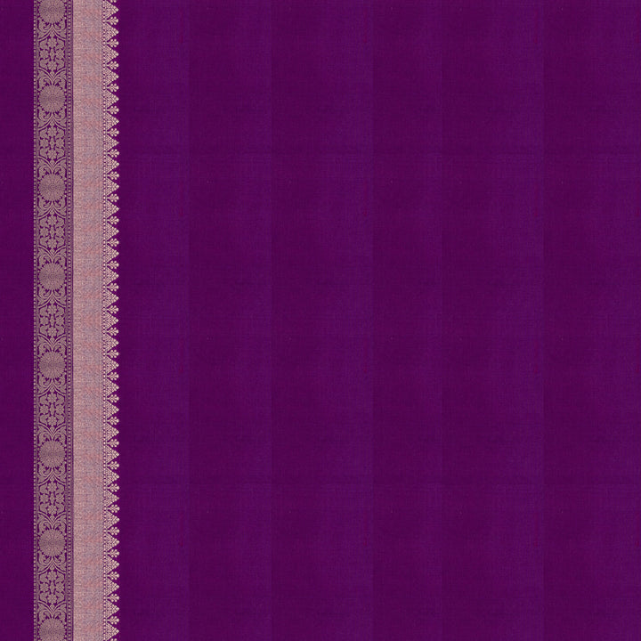 Handwoven Purple Banarasi Silk Saree - 2593T011974DSC
