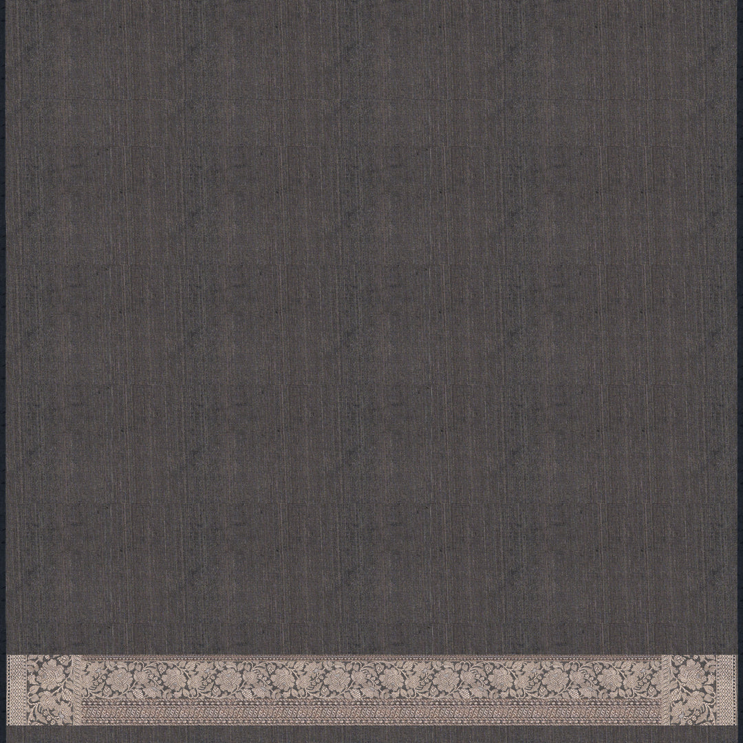 Handwoven Grey Banarasi Tissue Silk Saree - 2610T011990DSC