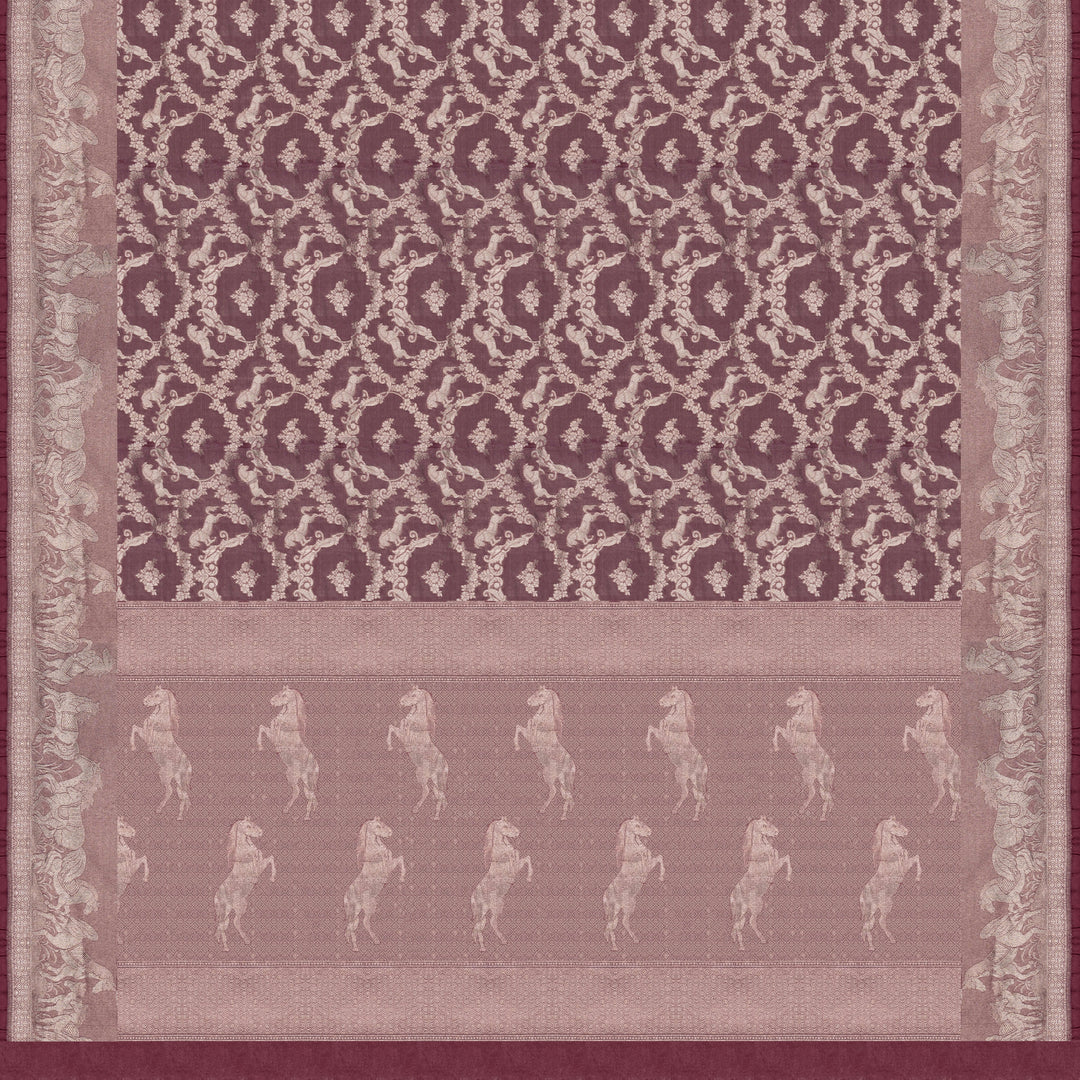 Handwoven Pink Banarasi Tissue Silk Saree - 2613T011994DSC