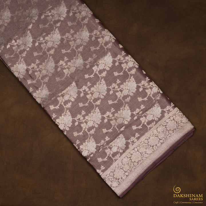 Handwoven Brown Banarasi Tissue Silk Saree - 2614T011991DSC