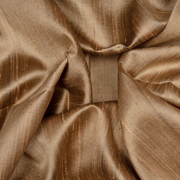 Handwoven Beige Dupion Soft Silk Saree - 2624T012524DSC