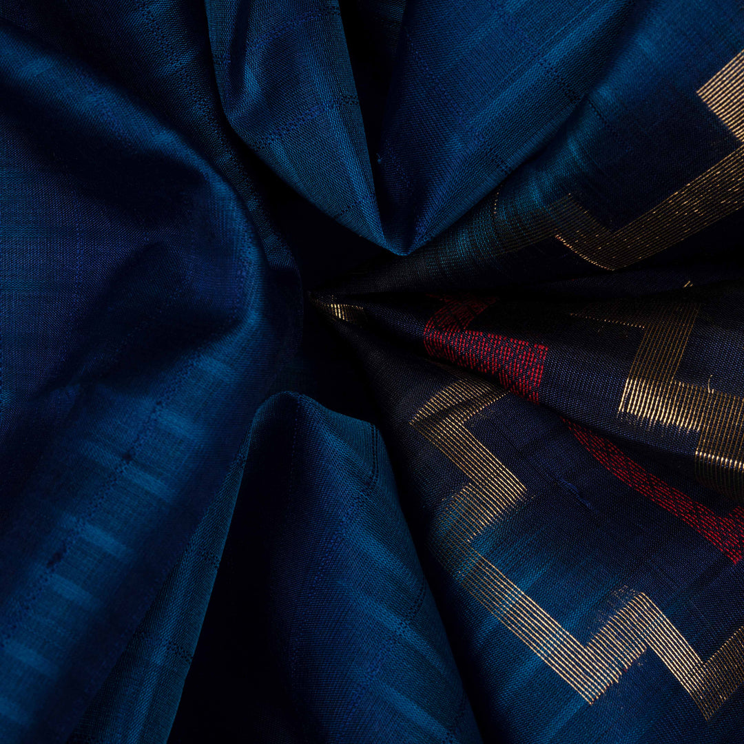 Handwoven Blue Soft Silk Saree - 2625T011417DSC