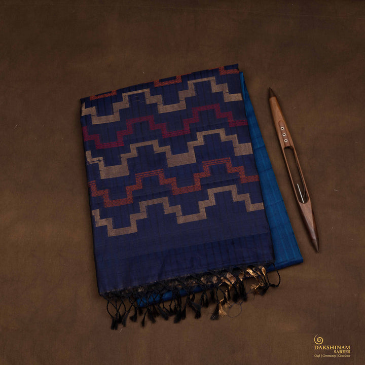 Handwoven Blue Soft Silk Saree - 2625T011417DSC