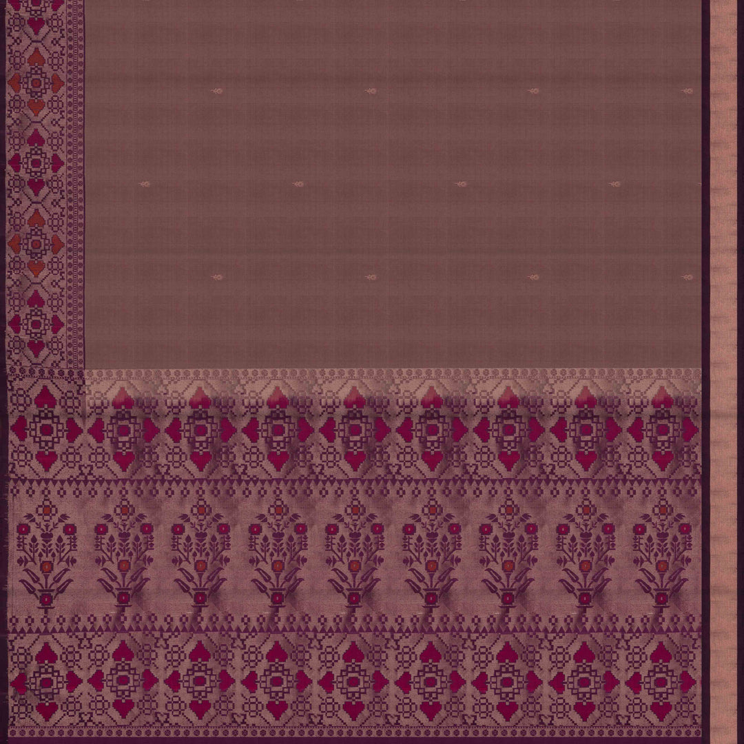 Handwoven Lavender with Purple Soft Silk Saree - 2629T012125DSC