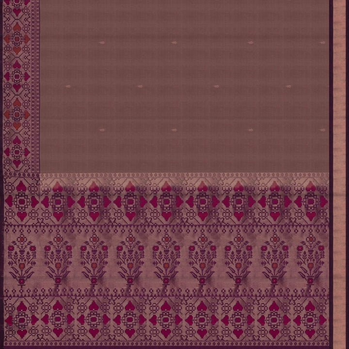 Handwoven Lavender with Purple Soft Silk Saree - 2629T012125DSC