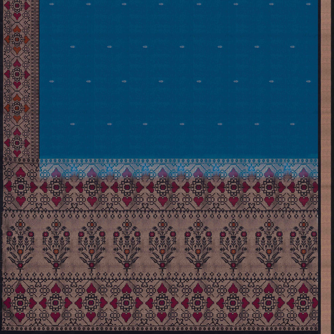 Handwoven Blue Soft Silk Saree- 2630T012124DSC