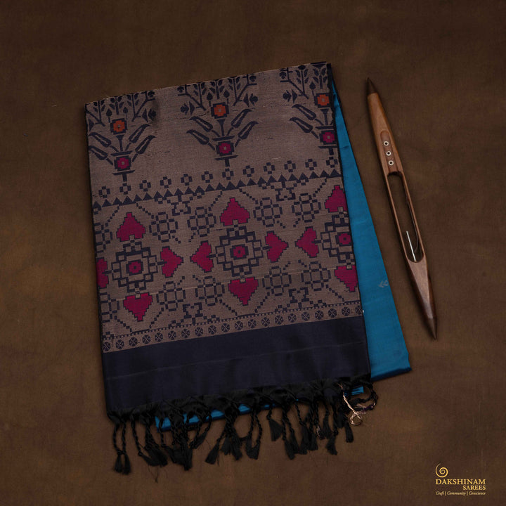 Handwoven Blue Soft Silk Saree- 2630T012124DSC