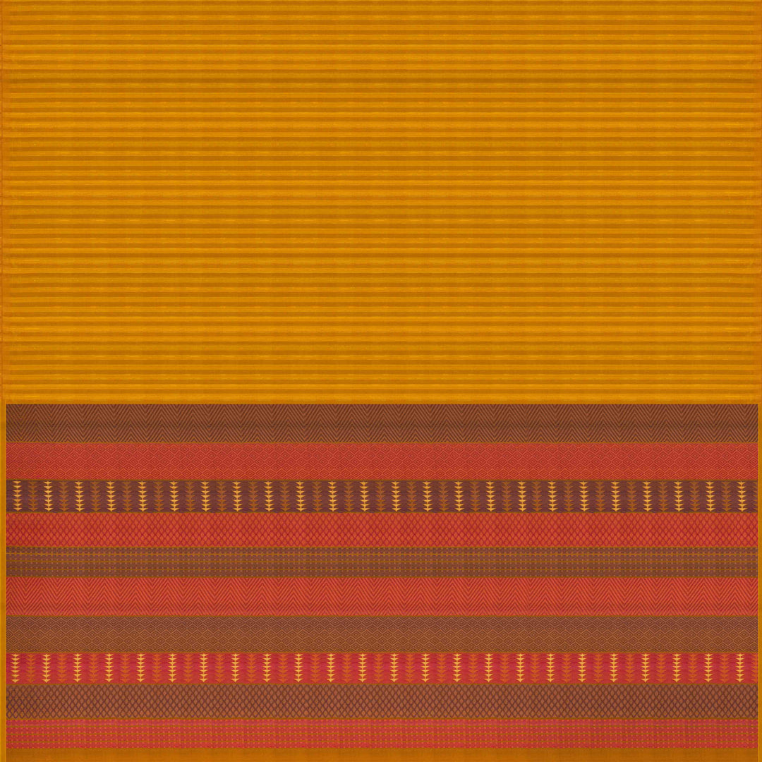 Handwoven Yellow Dupion Soft Silk Saree - 2634T012903DSC