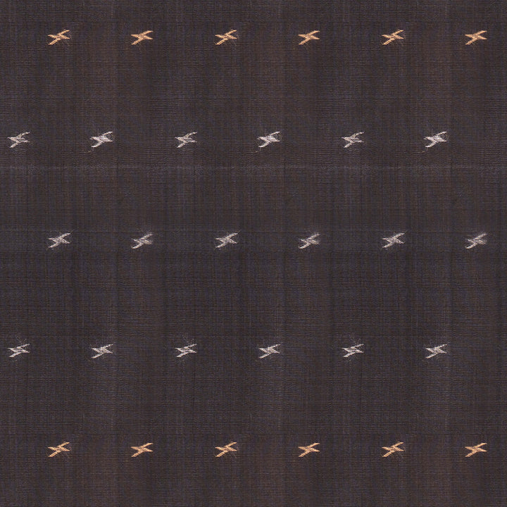 Handwoven Grey Kora Silk Saree - 2641T012898DSC